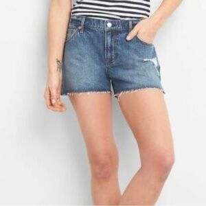 Gap Distressed Raw Edge Hem Denim Shorts 27
